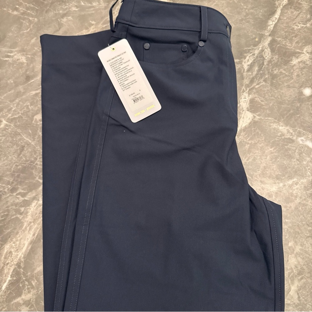 Rhone Womens Commuter  Trouser Pants 8 Navy UPF 50+ Anti Odor